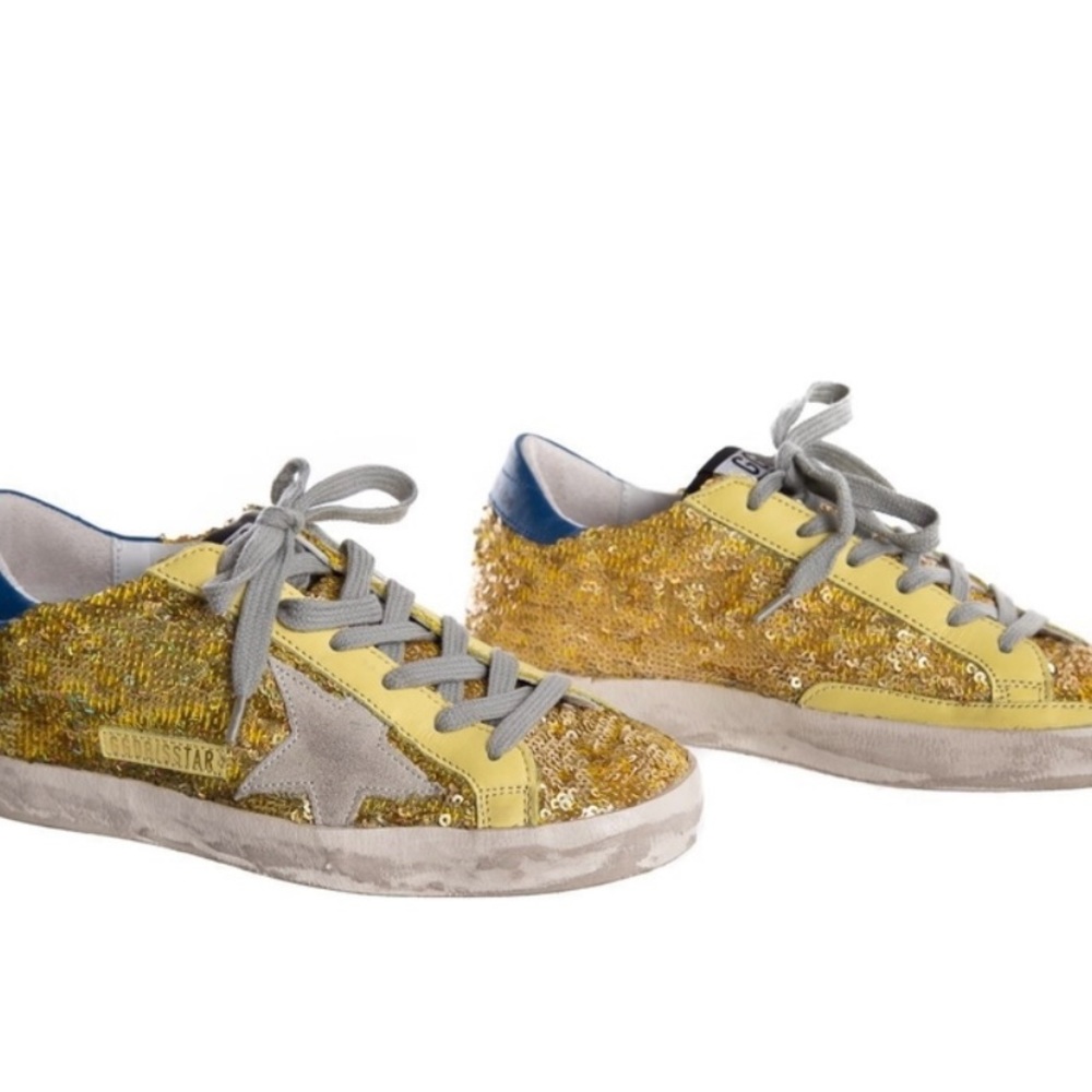 Sequin GOLDEN GOOSE yellow Sneakers size 8